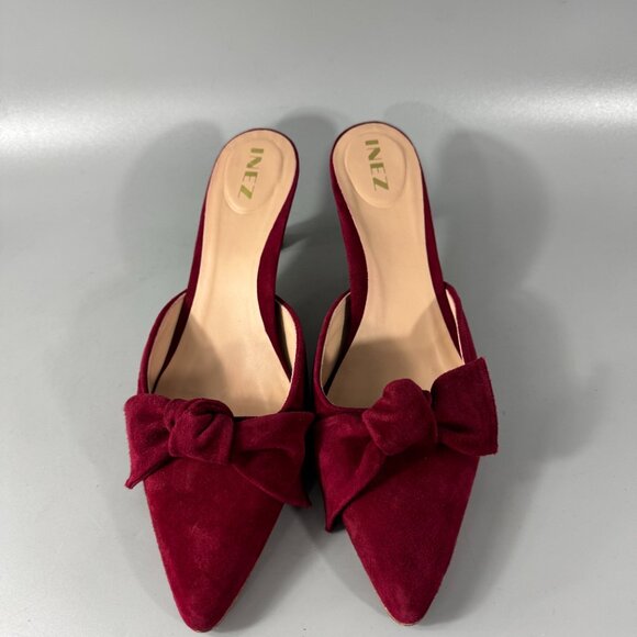 New Inez Vivi Pinot Suede in Red, Size 8 1/2 - Picture 5 of 16
